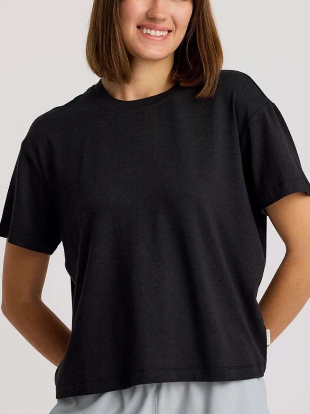GREAT condition: Women's Bamboo Current Boxy Tee, XS, Black
